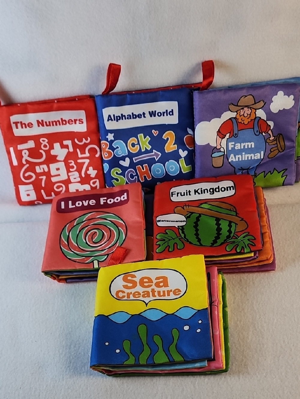 Educational Kids Soft Fabric Learning Books - Multicolor In A Pack Of 6.